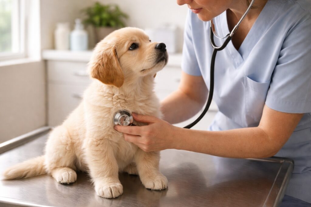 Veterinary consultation for managing severe separation anxiety in puppies