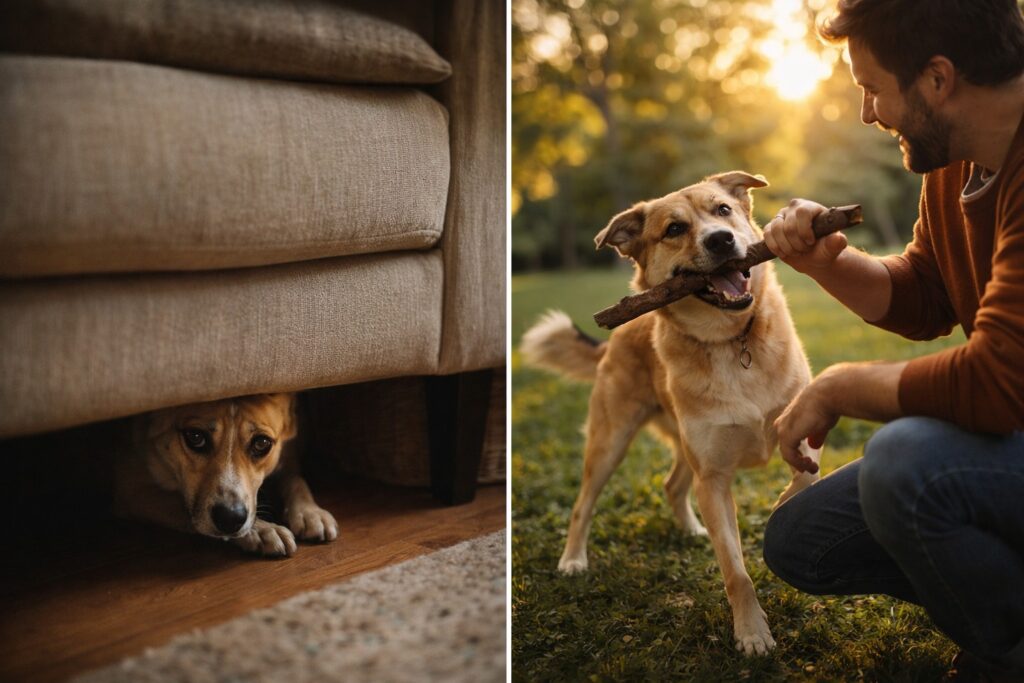 dog adjustment journey from stress to comfort over 333 rule dogs phases